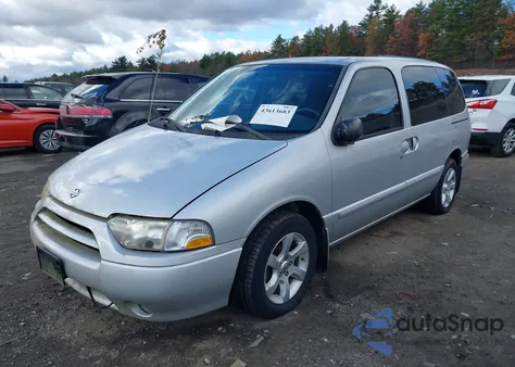 2002 Nissan Quest Gxe из США, поврежденный, VIN 4N2ZN15T12D820193